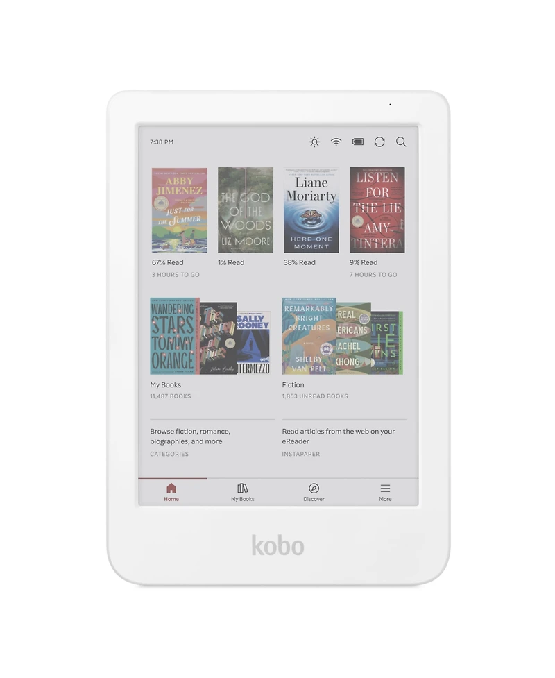 Kobo Clara Colour eReader with Black SleepCover Case and Ac Bundle