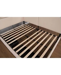 Streamdale Furniture Boucle Bed with Storage, Led, Usb, No Box Spring