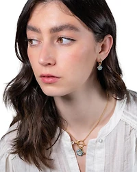 Fable England Flower Huggie Earrings