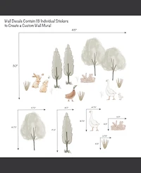 Lambs & Ivy Signature Bunny Hop Woodland Trees/Duck Wall Decals/Stickers