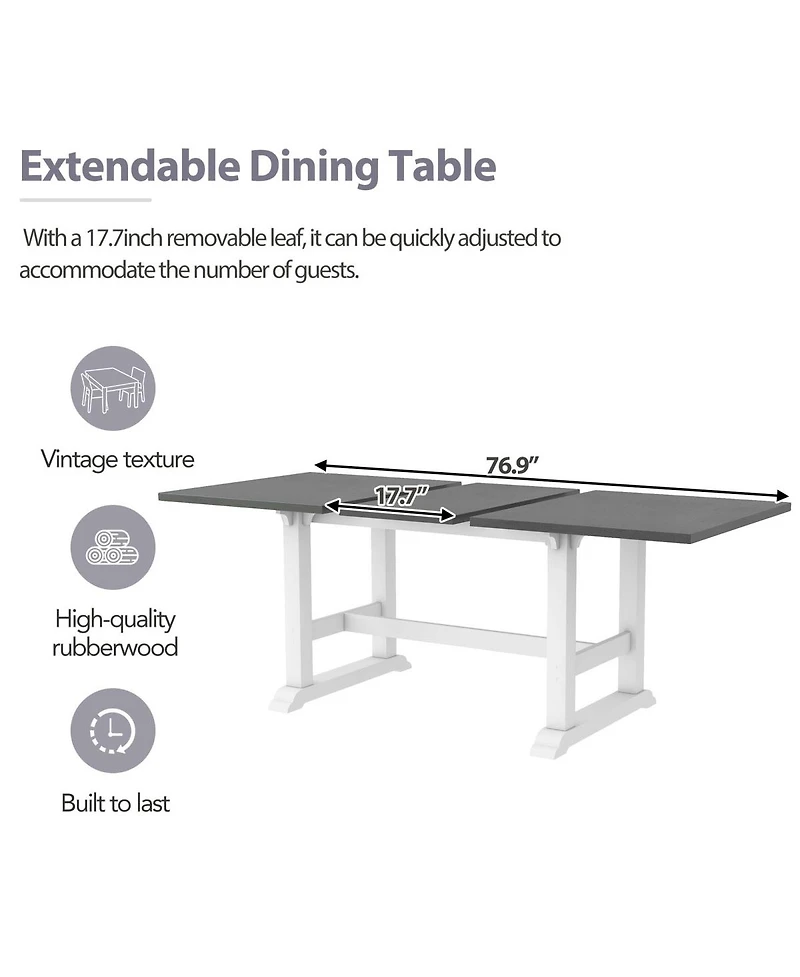 Streamdale Furniture Extendable 6-Piece Dining Set with Bench