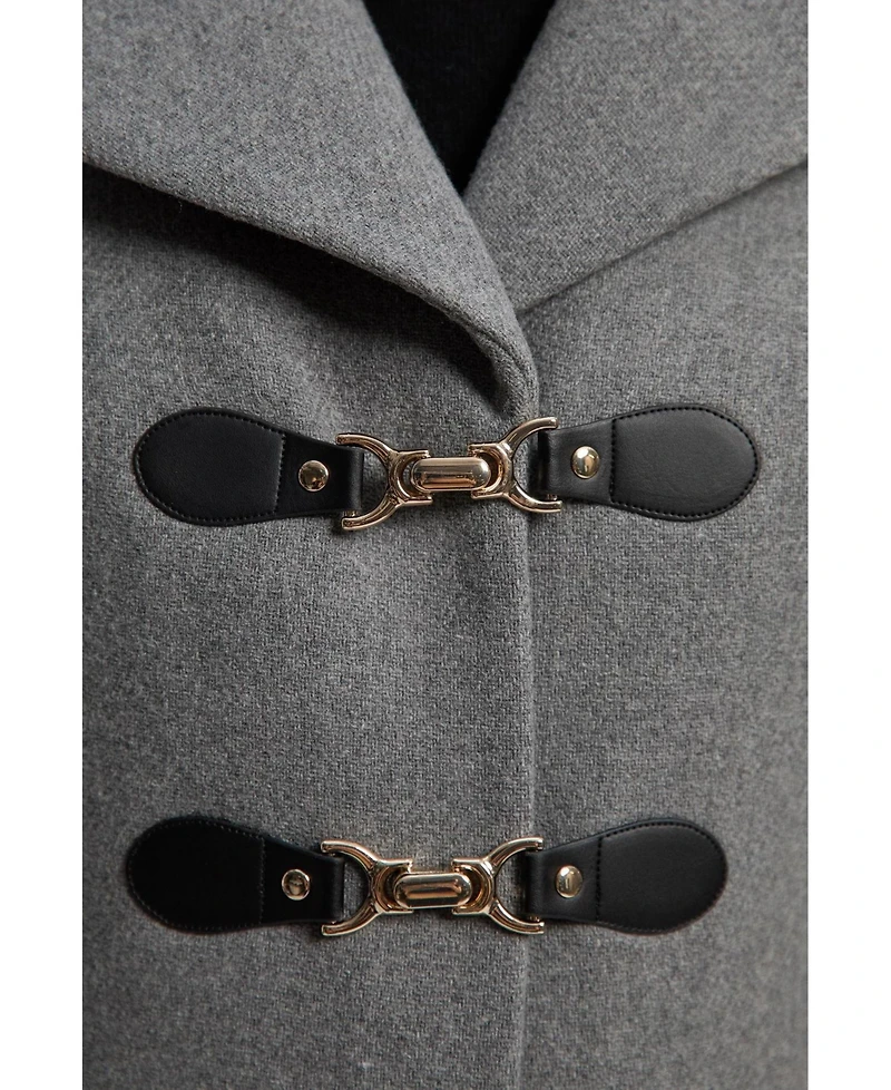 Karen Millen Women's Military Tailored Midi Coat