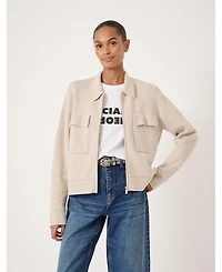 Hush Women's Knitted Zip Front Jacket