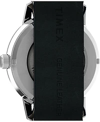 Timex Men's Mechanical Automatic Blue Leather Watch 40mm