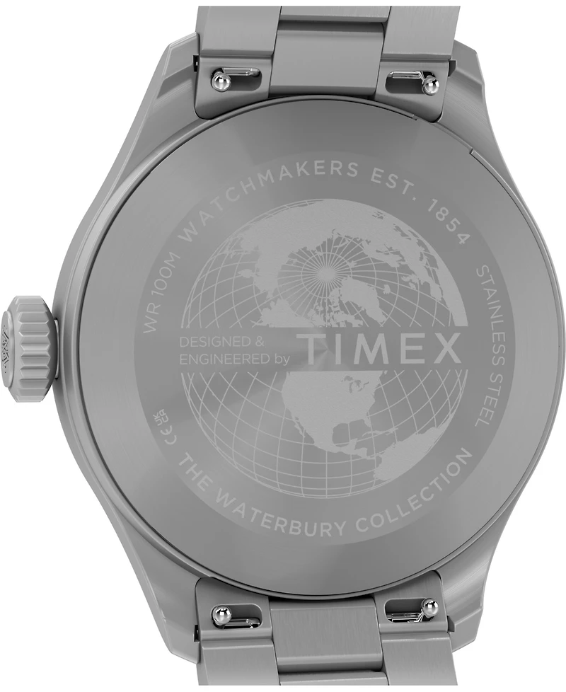 Timex Women's Quartz Analog Silver-Tone Stainless Steel Watch 30mm