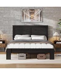 Lucky One Bed Frame King Size, Wood Platform Bed Frame, Noise Free
