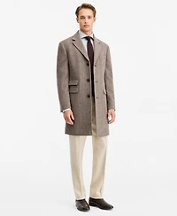 Ted by Baker Men's Modern-Fit Peerless Taupe Mix Melange Overcoats