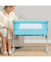 Gouun Baby Portable Bedside Bassinet Sleeper with 4 Adjustable Heights and Carrying Bag