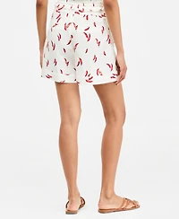 On 34th Women's Linen-Blend Tailored Pull-On Shorts, Macy's Exclusive