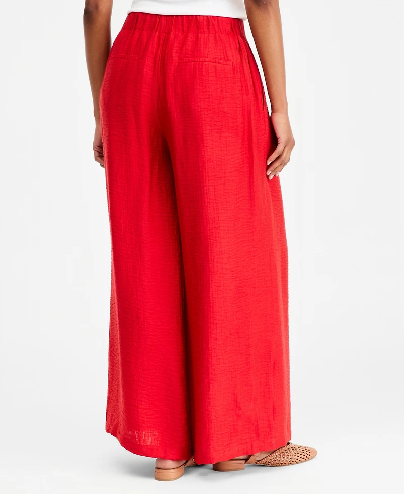 On 34th Women's Pintucked Gauze Wide-Leg Pants, Macy's Exclusive