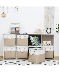 Gnuadz Cube Storage Bins Collapsible Fabric Organizer Ropes 11 X