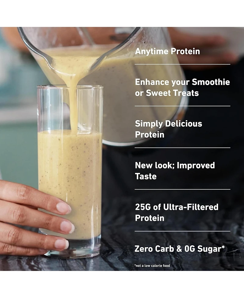 Isopure Zero Carb Pure Whey Isolate Protein Powder, Lactose Free, Gluten Free, With Vitamins, Banana Cream, 25g Protein Per Serving, 44 Servings