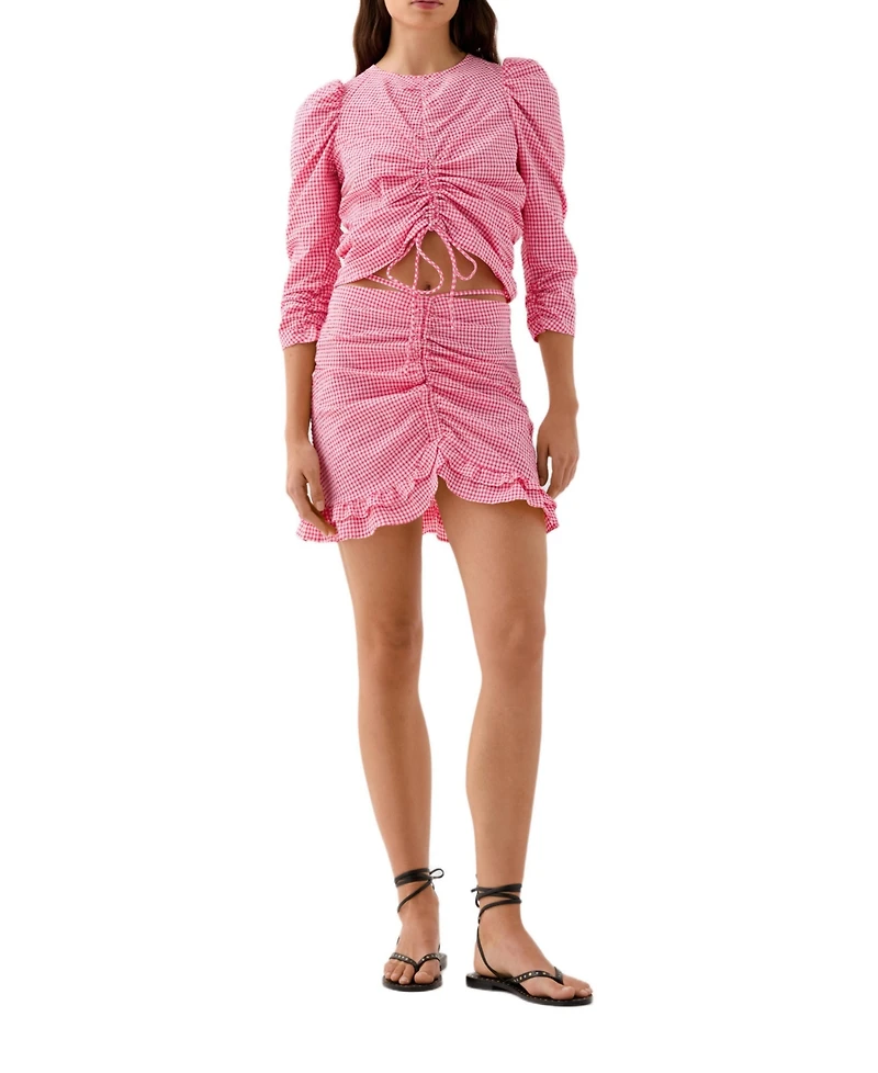 Scalpers Women's Vichy Front Gather Skirt