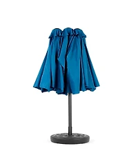 Clihome 14.8Ft Double Sided Outdoor Umbrella Rectangular Large with Crank, No Base