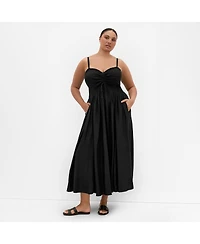 City Chic Women's Maui Shirred Maxi Dress