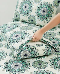 Sweet Home Collection Printed Double Brushed 1500-Thread Count Soft Microfiber -Pc. Sheet Set
