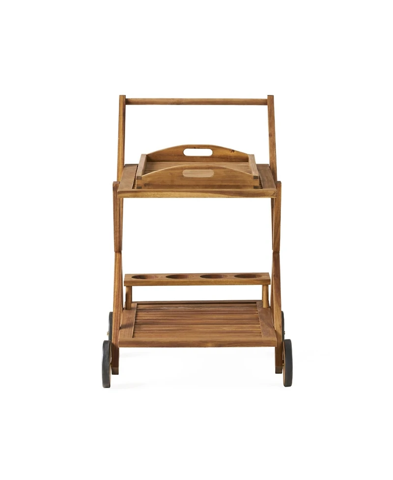 Flynama Bar Cart 35.50" H with Casters Finish