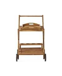 Flynama Bar Cart 35.50" H with Casters Finish