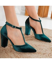 Forever & Always Women's Shoes Angelique Velvet High Heels