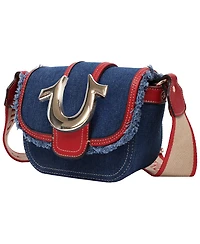 True Religion Women's Asher Frayed Edge Mini Flap Crossbody