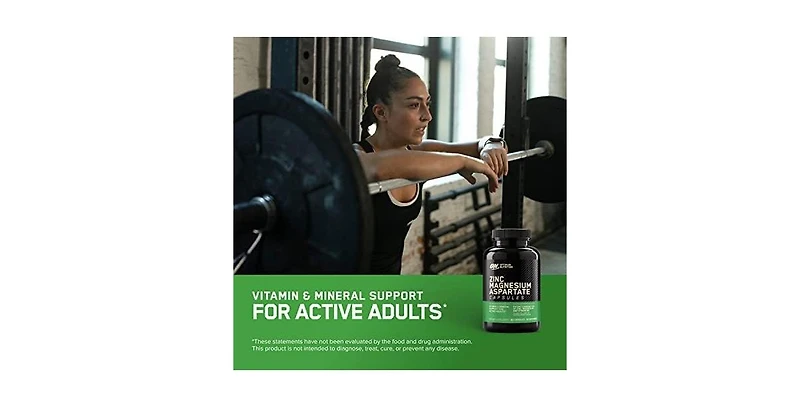 Optimum Nutrition Muscle Recovery and Endurance Supplement for Men and Women, Zinc and Magnesium Supplement, 90 Count