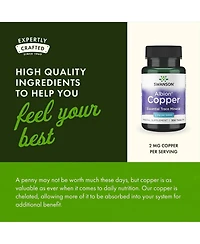 Swanson Copper Antioxidant Immune System Red Blood Cell Support Mineral Supplement copper chelate 2 mg 300 Tablets