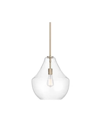 Possini Euro Design Stephanie Wide Brass and Glass Pendant Light