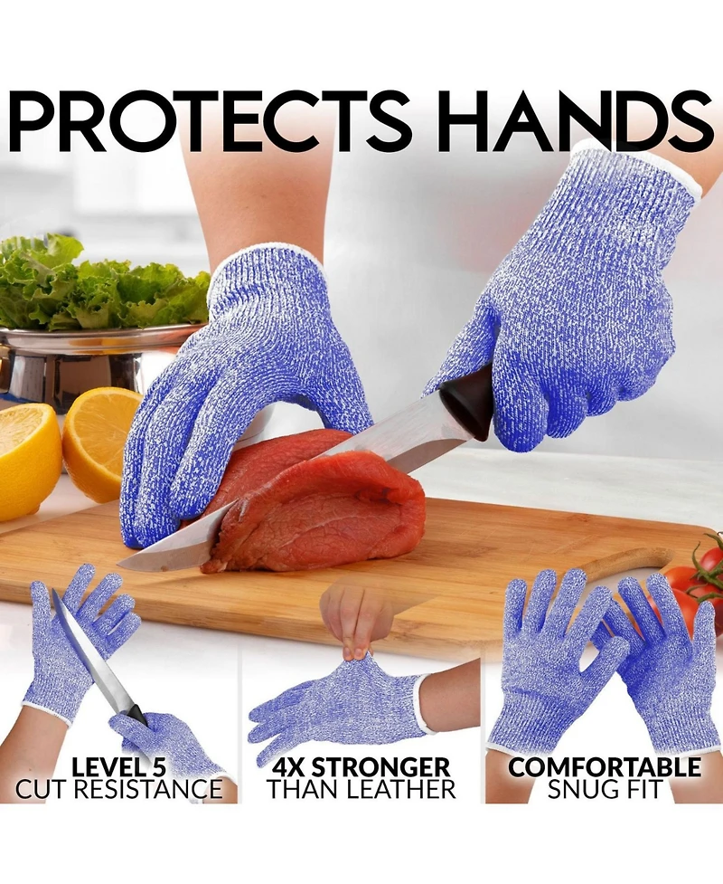 Cut Resistant Gloves Food Grade Level 5 Protection - Comfortable Safety Work