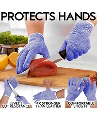 Cut Resistant Gloves Food Grade Level 5 Protection - Comfortable Safety Work