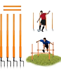 Hikeen Telescopic Length Soccer Poles Fixed and Collapsible Options Agility Training Hurdles and Football Obstacle