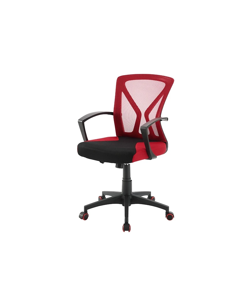 Flynama Mesh Metal Mid Back Office Chair,Contemporary Swivel Chair