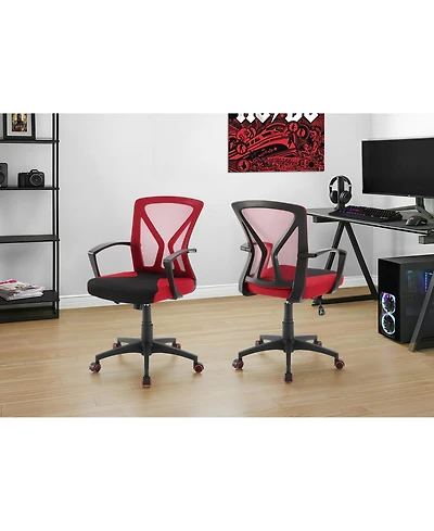 Flynama Mesh Metal Mid Back Office Chair,Contemporary Swivel Chair