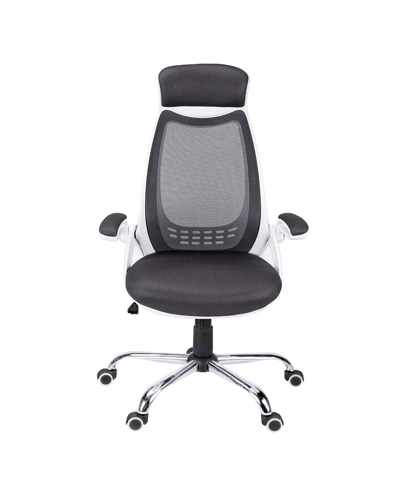 Flynama Mesh Chrome Metal High Back Executive Office Chair