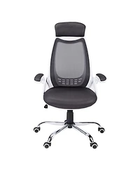 Flynama Mesh Chrome Metal High Back Executive Office Chair