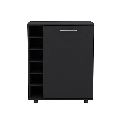 Flynama Cisco Bar Cart for Living Room with Bottle Storage and Casters