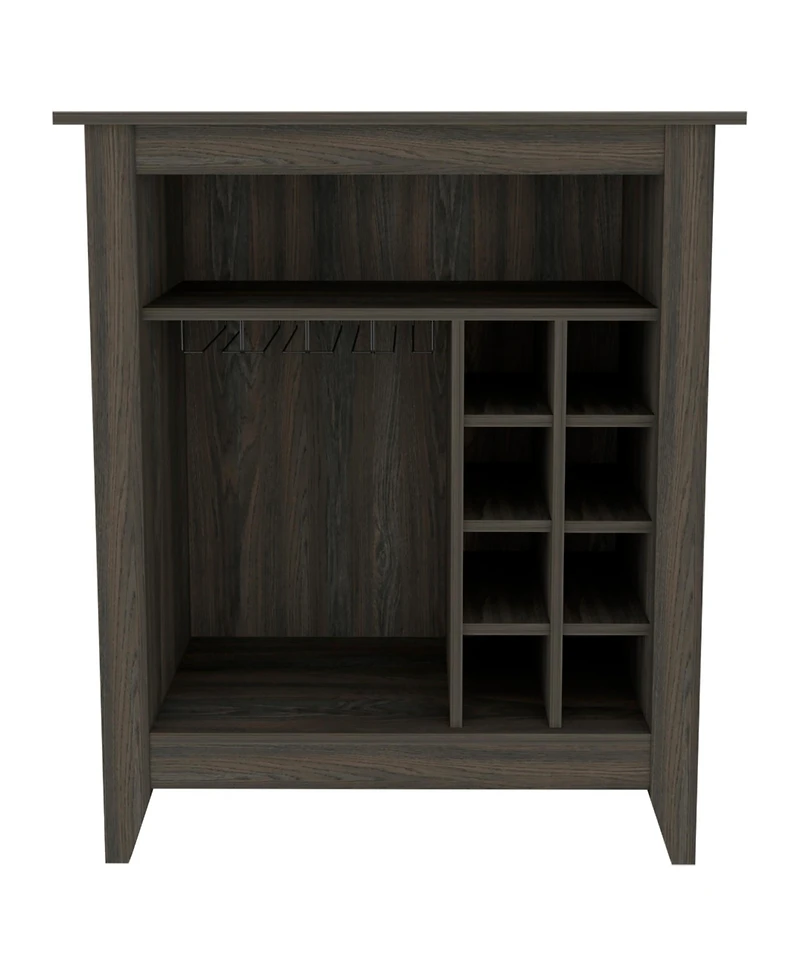Flynama Carbon Espresso 6-Bottle 1-Drawer 1-Shelf Bar Cabinet