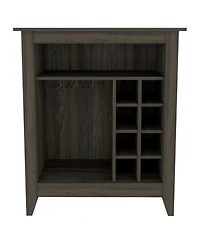 Flynama Carbon Espresso 6-Bottle 1-Drawer 1-Shelf Bar Cabinet