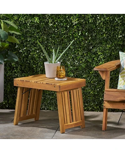 Mondawe Foldable Outdoor Wood Side Table