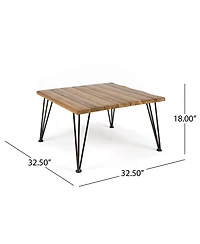 Mondawe Wood and Metal Outdoor Coffee Table
