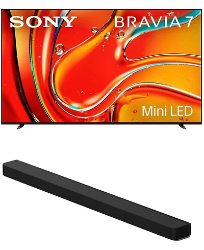 Sony K65XR70 65" 4K Bravia Lcd Mini Led Full Array Hdr Google Tv with a Sony Ht-A9000 Bravia Theater Bar Soundbar (2024)
