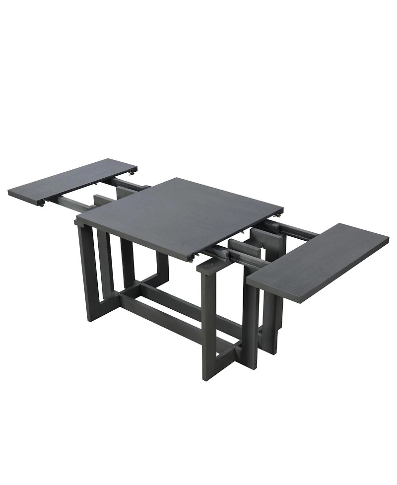 Streamdale Furniture Rustic 82" Extendable Dining Table with Two 12" Removable Leaf