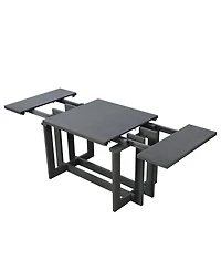 Streamdale Furniture Rustic 82" Extendable Dining Table with Two 12" Removable Leaf