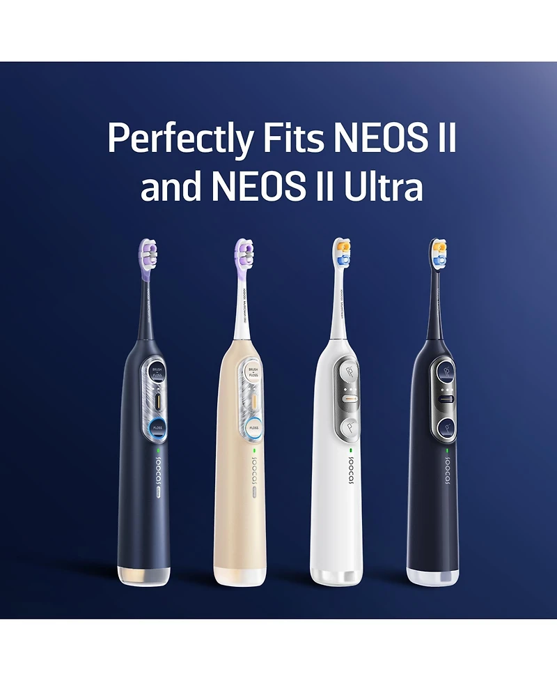 Soocas Multiclean Ultra Clean Electric Toothbrush Replacement Heads, Compatible with both Neos Ii and Neos Ii Ultra