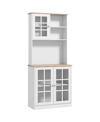 Flynama Bar Cabinet 72" H x 14.5" W with 12 Cabinets, 3 Shelfs Finish