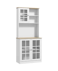 Flynama Bar Cabinet 72" H x 14.5" W with 12 Cabinets, 3 Shelfs Finish