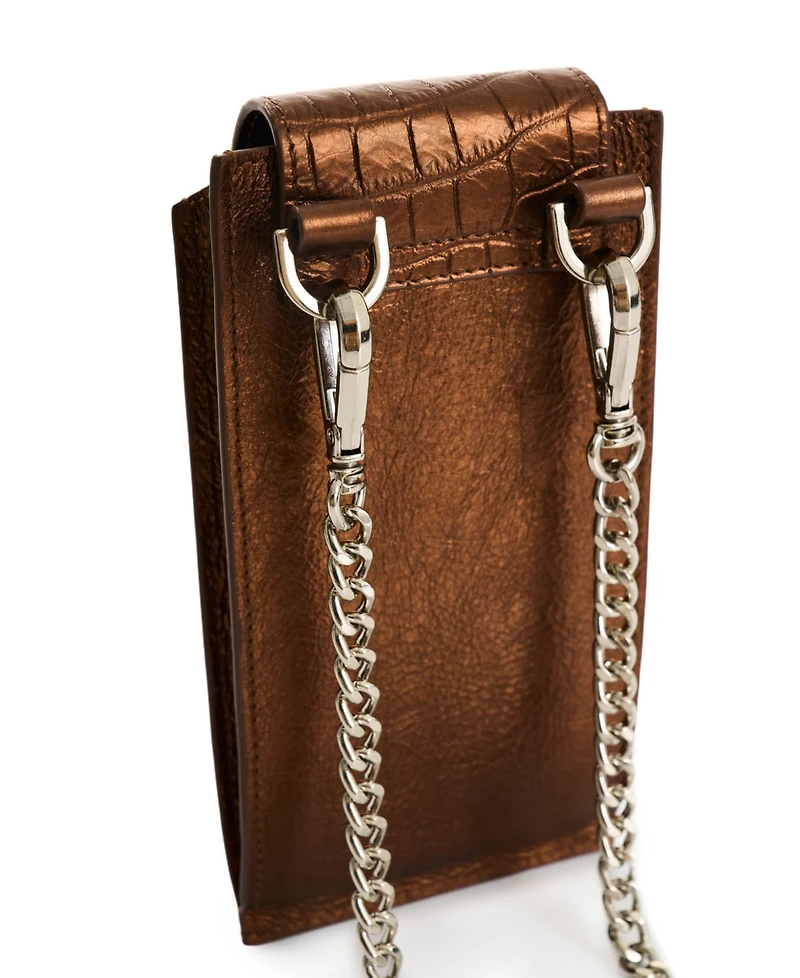 Velez Embossed Leather Phone Holder