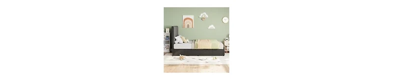 Homfan Bed Frame with Adjustable Headboard