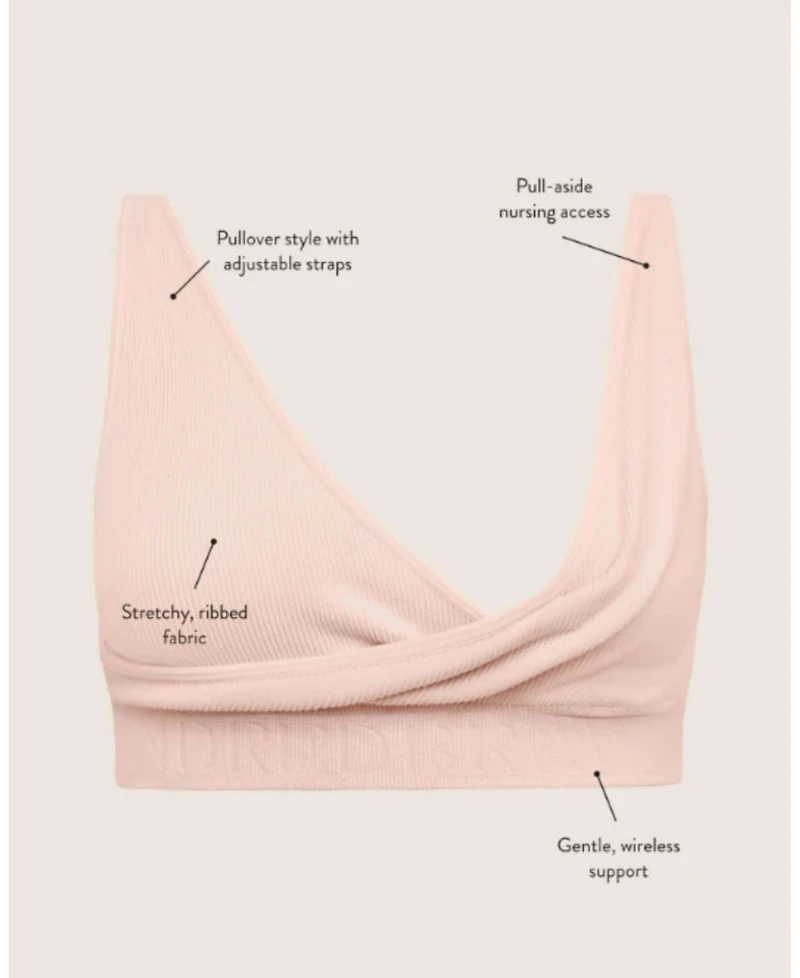Kindred Bravely Maternity Sublime Adjustable Crossover Nursing & Lounge Bra - Fits 30B-40D