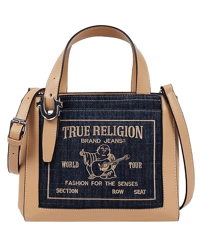 True Religion Arvin Buddha Motif Crossbody Tote