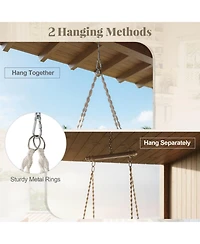 Sugift Macrame Hammock Swing Hanging Cotton Rope Chair